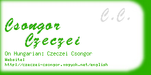 csongor czeczei business card